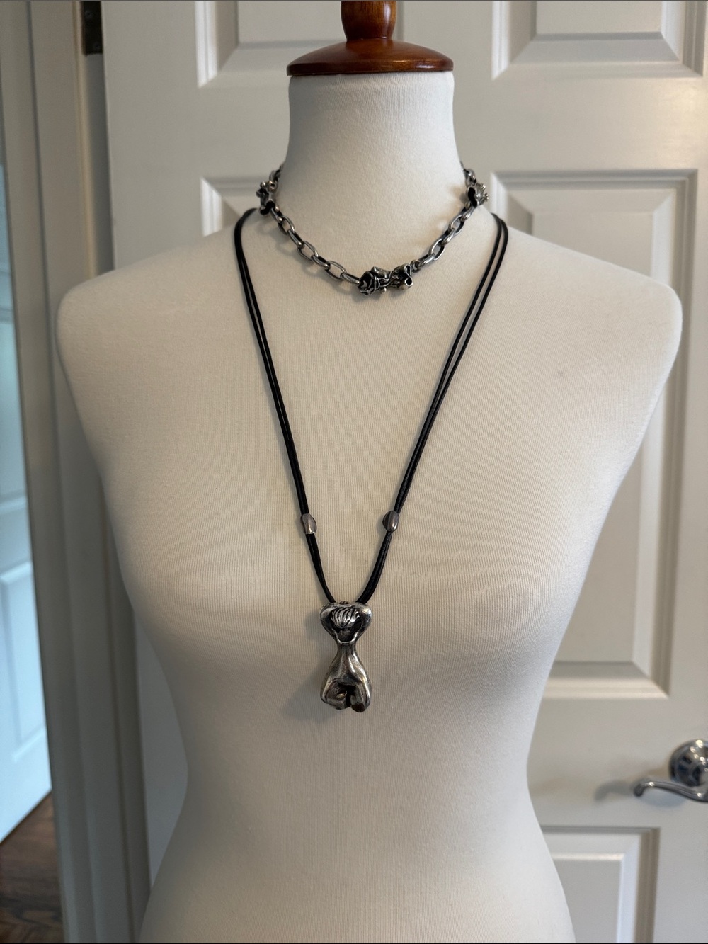 Two extraordinary substantial necklaces. SS necklaces solid silver amazing DEAL - Picture 2 of 2